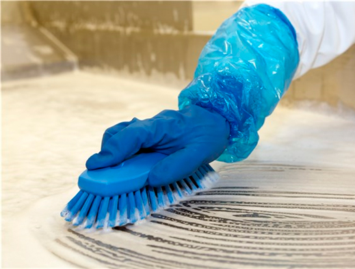 Spazzola rilevabile al metal detector per l'industria alimentare