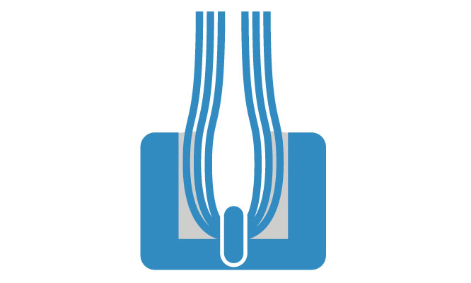 Spazzola resinata con punto metallico